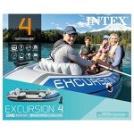 Intex Excursion 4 Person Inflatable Raft with 2 Oars