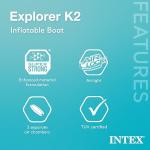 Intex Explorer K2 Inflatable Kayak Set with Accessories