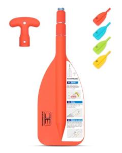 OCEANBROAD Telescoping Emergency Collapsible Paddle, Orange
