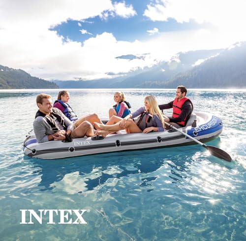 INTEX Excursion 5 Inflatable Boat Set: Deluxe Package