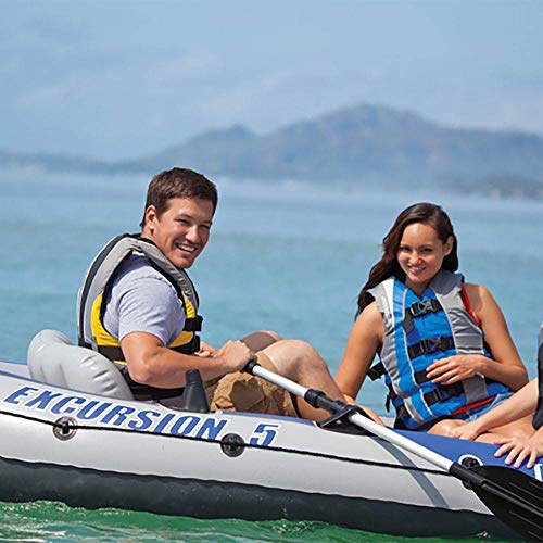 INTEX Excursion 5 Inflatable Boat Set: Deluxe Package