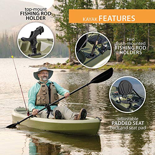 Lifetime Tamarack Angler Sit-On-Top Kayak Olive, 120