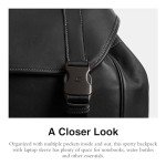Black Coach League Flap Backpack for Travel