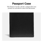Stylish Black Calfskin Passport Case for Men