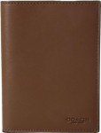 Refined Calf Brown COACH Passport Case