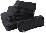 4-Piece Black Packing Cubes Organizer Set