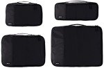 4-Piece Black Packing Cubes Organizer Set