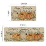 Autumn Maple Leaves Kitchen Mats Set of 2