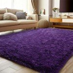 Purple Fluffy Shag Rug for Bedroom or Nursery