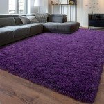 Purple Fluffy Shag Rug for Bedroom or Nursery