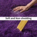 Purple Fluffy Shag Rug for Bedroom or Nursery