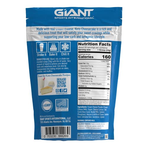 Giant Sports Keto Cheesecake Shake Mix 20 Bags