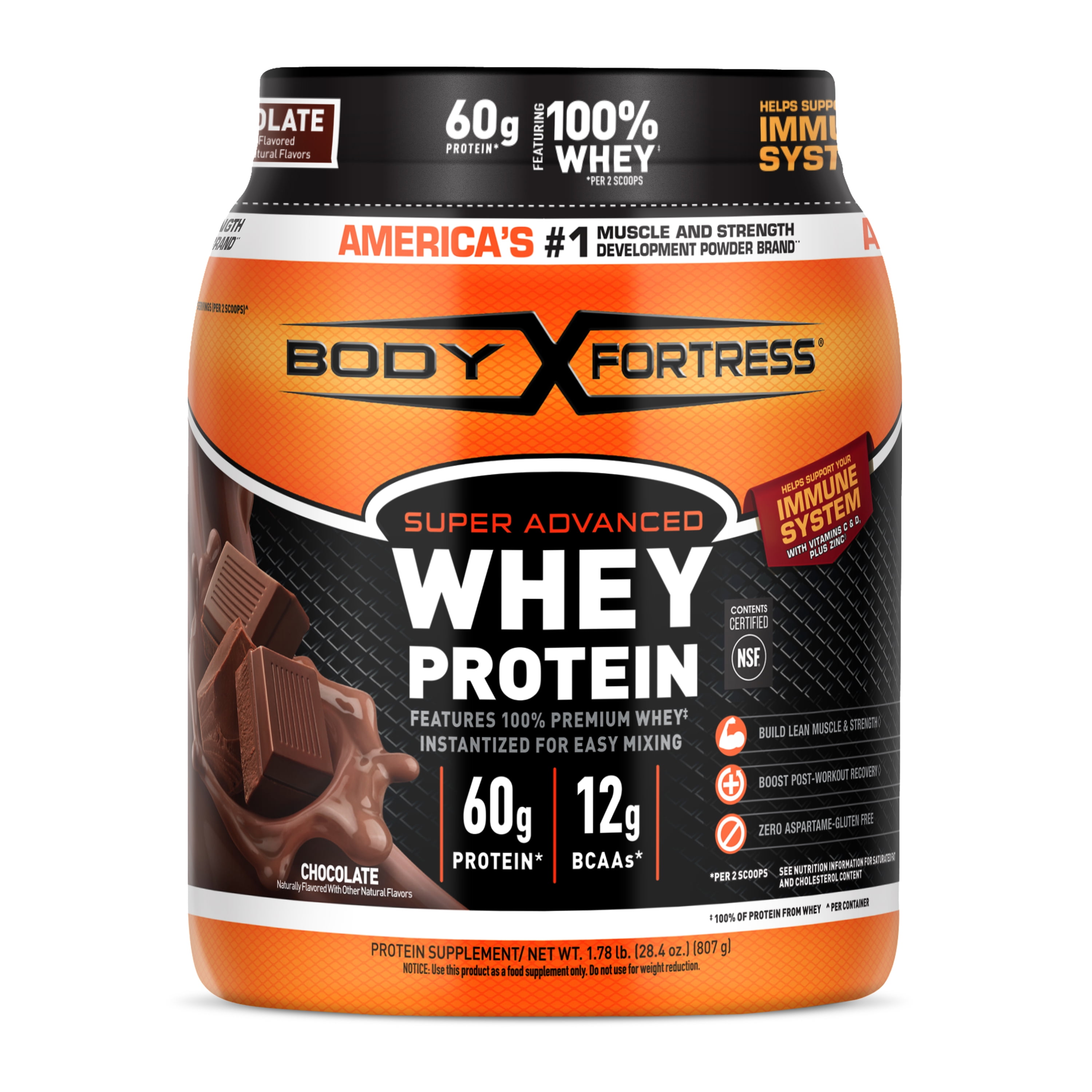 Body Fortress Super Advanced Whey Protein Powder - Chocolate