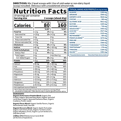 Organic Plant-Based Vanilla Protein Powder 806g