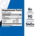 Nutricost Unflavored BCAA Powder 2:1:1 - 90 Servings