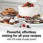 Hamilton Beach 6-Speed Electric Hand Mixer with Whisk, Dough Hooks and Easy Clean Beaters, Powerful 275 Watt Motor, Snap-On Storage Case, White