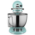 KitchenAid Artisan Series 5 Quart Tilt Head Stand Mixer with Pouring Shield KSM150PS, Removable bowl, Aqua Sky