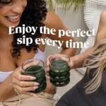 Bloom Nutrition Milk Frother, Hand Mixer, Electric, Handheld Drink Stirrer, Frothing Wand, Foam Maker for Coffee, Matcha, Protein, Greens, Stainless Steel, Battery Operated, Includes Whisk Stand