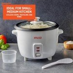 IMUSA USA GAU-00011 Electric Nonstick Rice Cooker 3-Cup (Uncooked) 6-Cup (Cooked), White