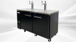 cooler depot Beer Keg Dispenser Kegerator Commercial Refrigerator Beer double Taps 60" - Black, Half-KegX2, TowerX2,2 Taps