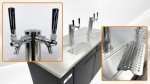 cooler depot Beer Keg Dispenser Kegerator Commercial Refrigerator Beer double Taps 60" - Black, Half-KegX2, TowerX2,2 Taps