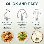 HOWORK Electric Stand Mixer,10+p Speeds With 6.5QT Stainless Steel Bowl,Dough Hook, Wire Whip & Beater,for Most Home Cooks,Blue