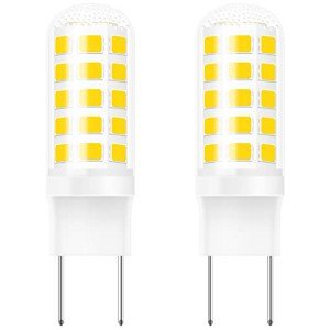 G8 Led Bulb Dimmable for GE Microwave Oven, 120V 50W Kitchen Over Stove Light/Surface Light Bulb for GE Over The Range Microwave Hood, Replaces WB08X10057 WB08X10051, 5W 500LM Warm White 3000K, 2 Pack