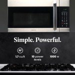 Farberware Over-the-Range Microwave Oven, 1.7 Cu. Ft. - 1000W - Auto Reheat, Multi-Stage Cooking, Melt/Soften Feature, Child Safety Lock, LED Display - Space Efficient & Powerful - Stainless Steel