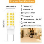 G8 Led Bulb Dimmable for GE Microwave Oven, 120V 50W Kitchen Over Stove Light/Surface Light Bulb for GE Over The Range Microwave Hood, Replaces WB08X10057 WB08X10051, 5W 500LM Warm White 3000K, 2 Pack