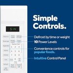 GE GCST14S1WWW Microwave Oven,1,100-watt 7 Auto Cooking Settings, Child-Lock Technology, Kitchen Essentials for The Countertop, Dorm Room or Apartment, New 1.4 Cu. Ft, White