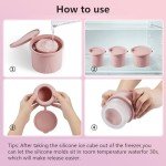 TPPICK 3Pcs Ice Cube Tray for Stanley Ice Mold Tumbler 30&40 Oz, Silicone Ice Mold with Lid & for Freezer Cocktails, Whiskey, Drinks, Coffee, Easy Fill and Release Ice Maker