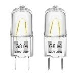 Belleone Microwave Light Bulb Fit for GE Samsung Kenmore Maytag Elite Over The Stove Range Oven, Halogen Light Bulb with G8 Bi-pin Base 20W Microwave Light, Replaces WB25X10019 WB36X10213, 2 Pack