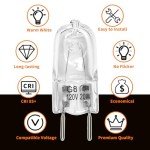 Belleone Microwave Light Bulb Fit for GE Samsung Kenmore Maytag Elite Over The Stove Range Oven, Halogen Light Bulb with G8 Bi-pin Base 20W Microwave Light, Replaces WB25X10019 WB36X10213, 2 Pack