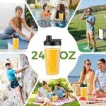 Blender for Smoothies, 1000W Blenders for Kitchen, Dishwasher Safe with 24oz Easy Go Cups, Max 1200W