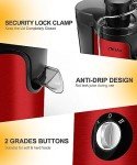 Juicer Machine, 600W Juicer with 3.5” Wide Chute for Whole Fruits and Veg, Juice Extractor with 3 Speeds, BPA Free, Easy to Clean, Compact Centrifugal Juicer Anti-drip