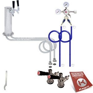 Kegco 2-Tap Chrome Kegerator Kit
