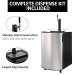 Single Tap Beer Kegerator with Stainless Steel Design