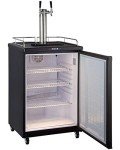 Kegco Dual Tap Keg Dispenser - Black