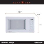 Magic Chef 0.9 Cu. Ft. 900W Stainless Microwave Oven