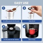 2-Pack Stainless Steel Reusable K-Cups for Keurig
