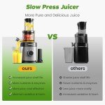 Extra Large Cold Press Juicer for Whole Fruits