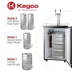 Kegco 2-Tap Keg Dispenser in Black Stainless Steel