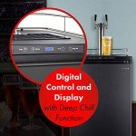 Kegco 2-Tap Keg Dispenser in Black Stainless Steel