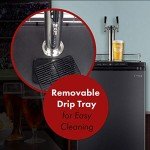 Kegco 2-Tap Keg Dispenser in Black Stainless Steel