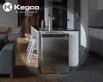 Kegco 2-Tap Keg Dispenser in Black Stainless Steel
