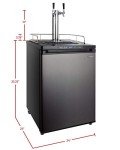 Kegco 2-Tap Keg Dispenser in Black Stainless Steel