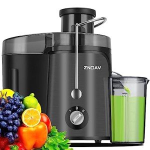 600W Compact Juicer with 3 Speeds and Wide Chute