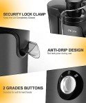 600W Compact Juicer with 3 Speeds and Wide Chute
