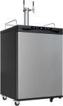 EdgeStar Full Size Dual Tap Kegerator - Black/Silver