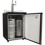 EdgeStar Full Size Dual Tap Kegerator - Black/Silver